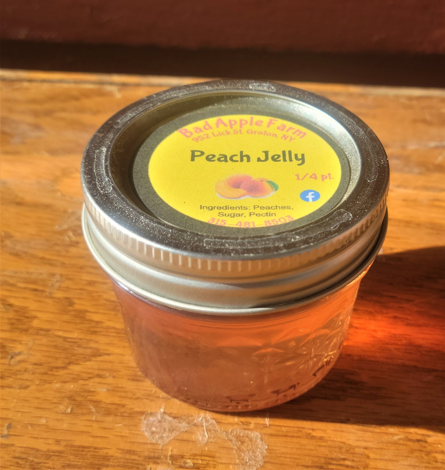 Peach Jelly 1/4 pint